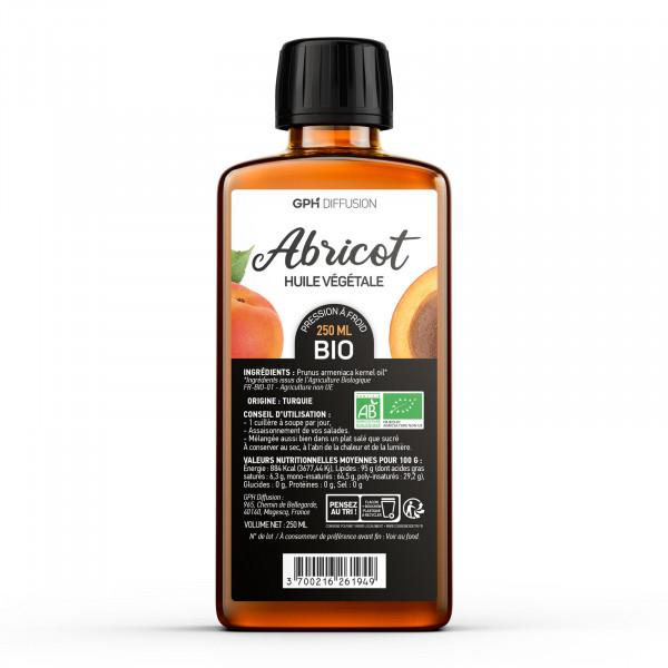 Huile de Noyau d'Abricot Bio - 250ml