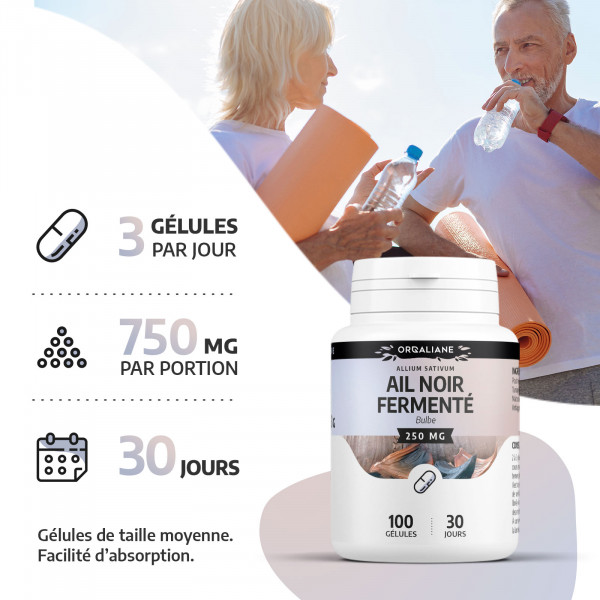 Ail Noir Fermenté - 250mg - 200 gélules