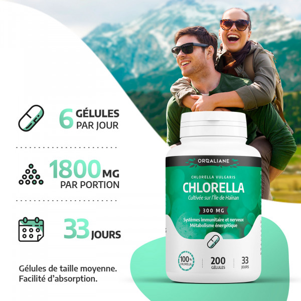 Chlorella - 200 gélules à 300 mg