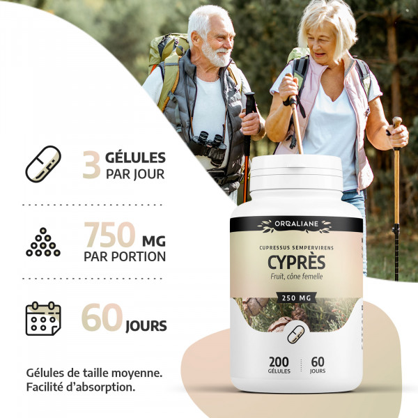 Cyprès 250 mg - Gélules