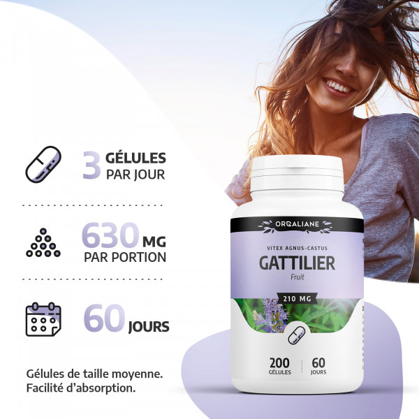 Gattilier - 210 mg - 200 gélules