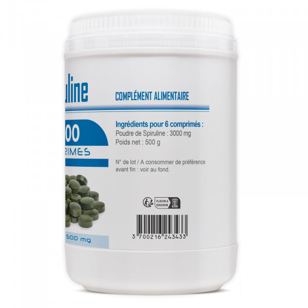 Spiruline - 500 mg - 1000 comprimés