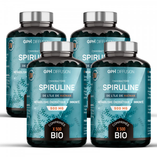 Spiruline Bio - 500 mg - 2000 Comprimés