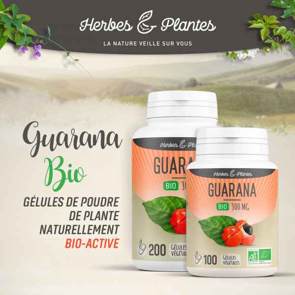 Guarana Bio - 300 mg - Gélules végétales