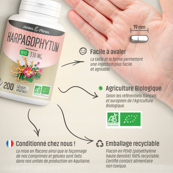 Harpagophytum Bio - 330 mg - Gélules végétales