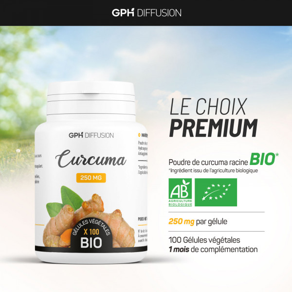Curcuma biologique 250 mg - Gélules végétales