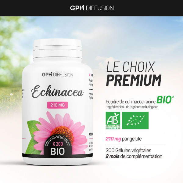 Echinacéa Bio 210 mg - 200 gélules Végétales
