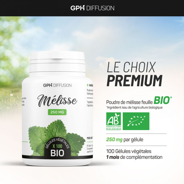 Mélisse Bio - 250 mg - 200 Gélules Végétales