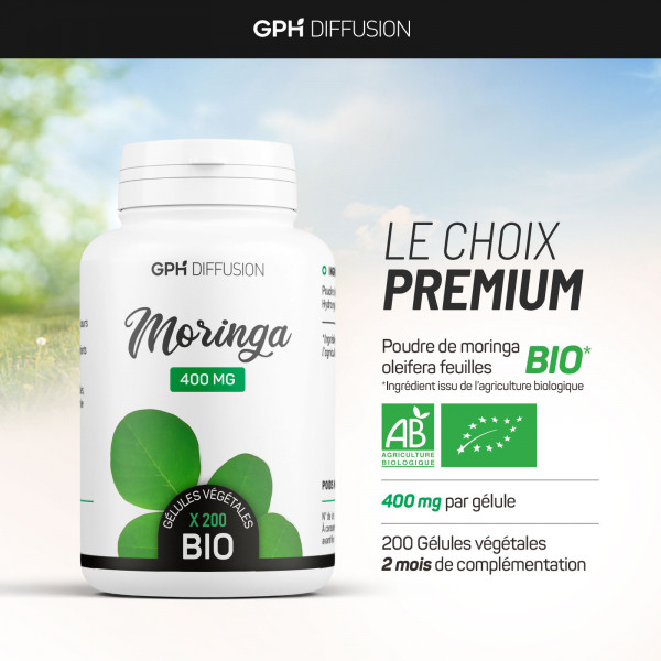 Moringa oleifera biologique - 400mg