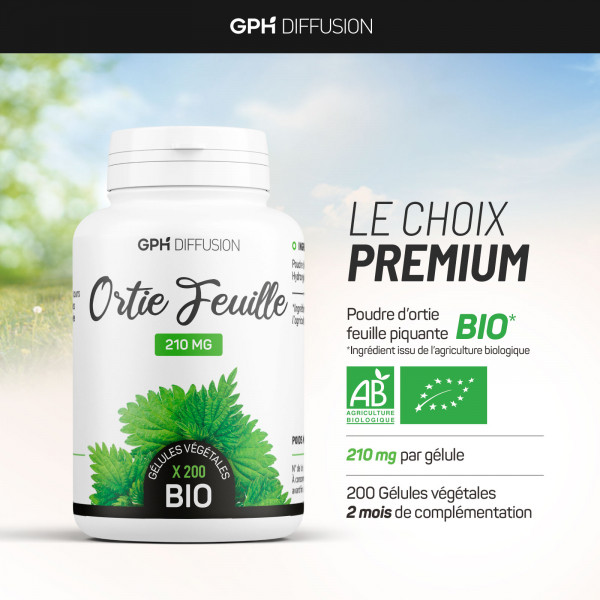 Ortie Bio Feuille - 200 gélules végétales