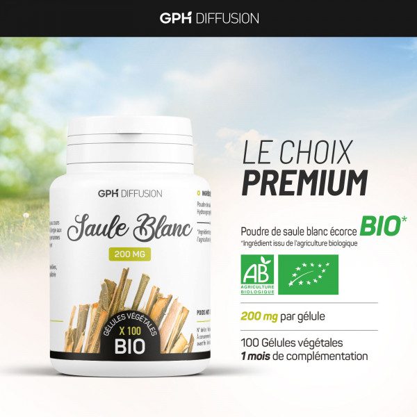 Saule Blanc Bio - 200 gélules végétales