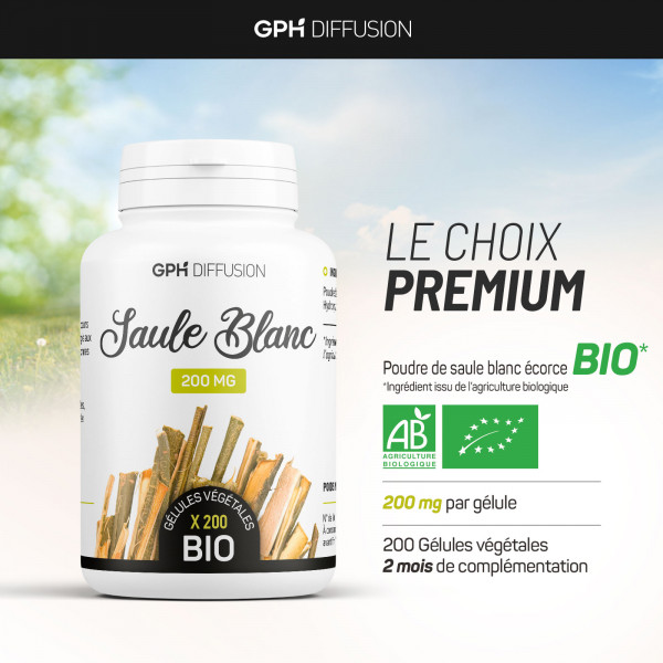 Saule Blanc Bio - 200 gélules végétales