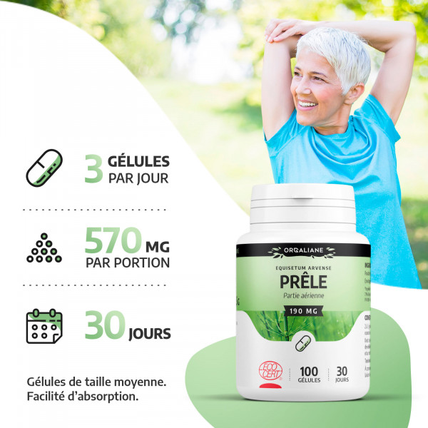 Prêle bio - 190 mg -200 gélules