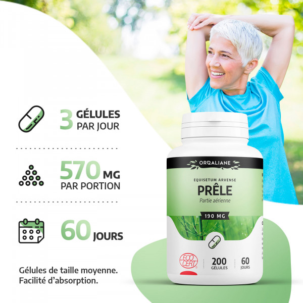 Prêle bio - 190 mg -200 gélules