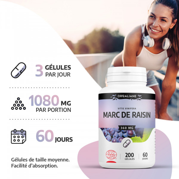 Marc de Raisin - 200 gélules