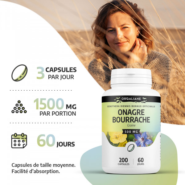 Bourrache Onagre - 500 mg - capsules