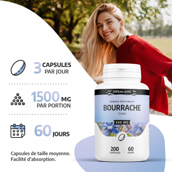 Bourrache 500 mg - capsules