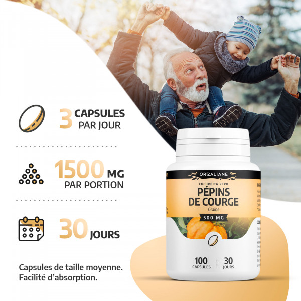 Huile de Pépins de Courge - 200 capsules