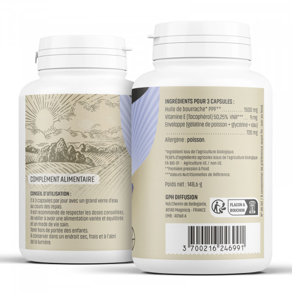 Bourrache Ecocert - 503 mg - 200 capsules