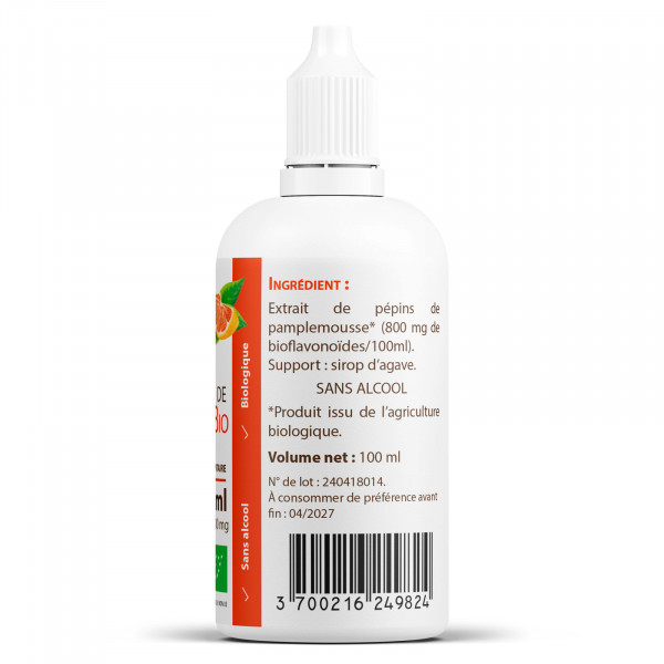 Extrait de Pépins de Pamplemousse Bio 800mg - 100ml - (EPP)