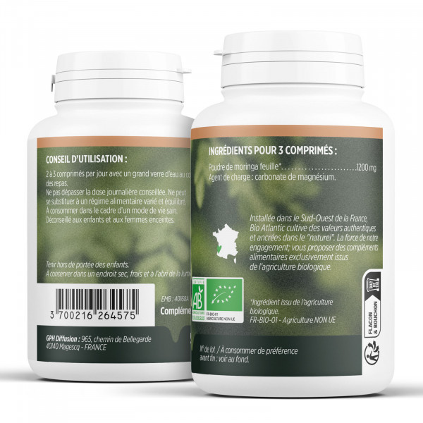 Moringa Bio - 400 mg - 200 comprimés