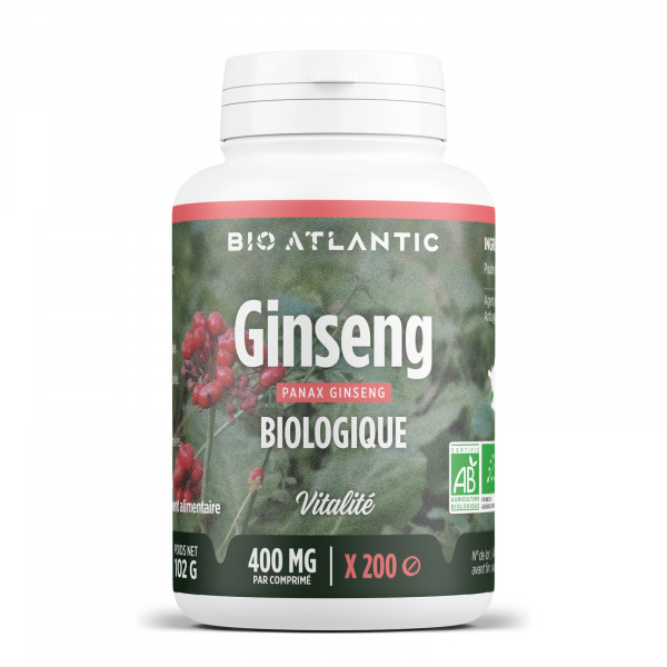 Ginseng Rouge Bio - 400mg 200 comprimés