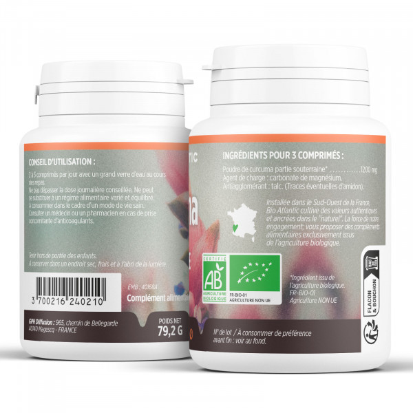 Curcuma Bio 400mg - 200 Comprimés