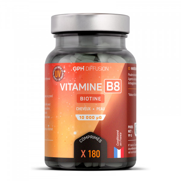 Vitamine B8 Biotine 10 000 µg 365 comprimés