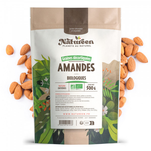 Amandes Décortiquées Bio 500g