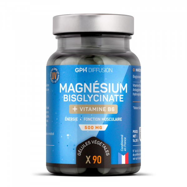 Magnésium Bisglycinate + Vitamine B6 - 500 mg