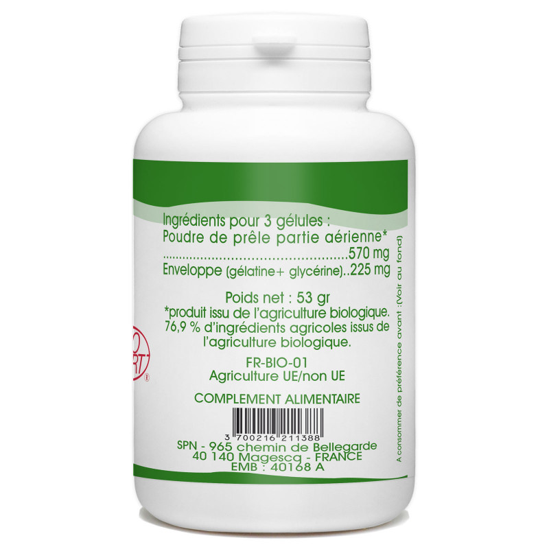 Prêle Bio - 190 mg - 200 gélules