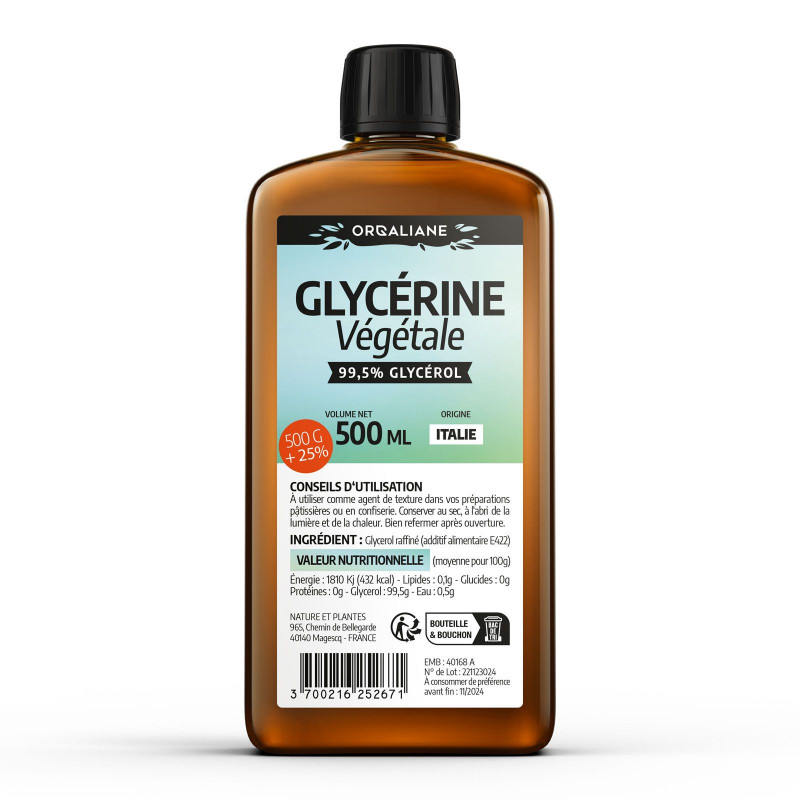 1000ml Glycérine 99,5% qualité pharmaceutique légume pur, végétalien  glycérol transparent bouteille de 1L (contenu 1,2 kg)